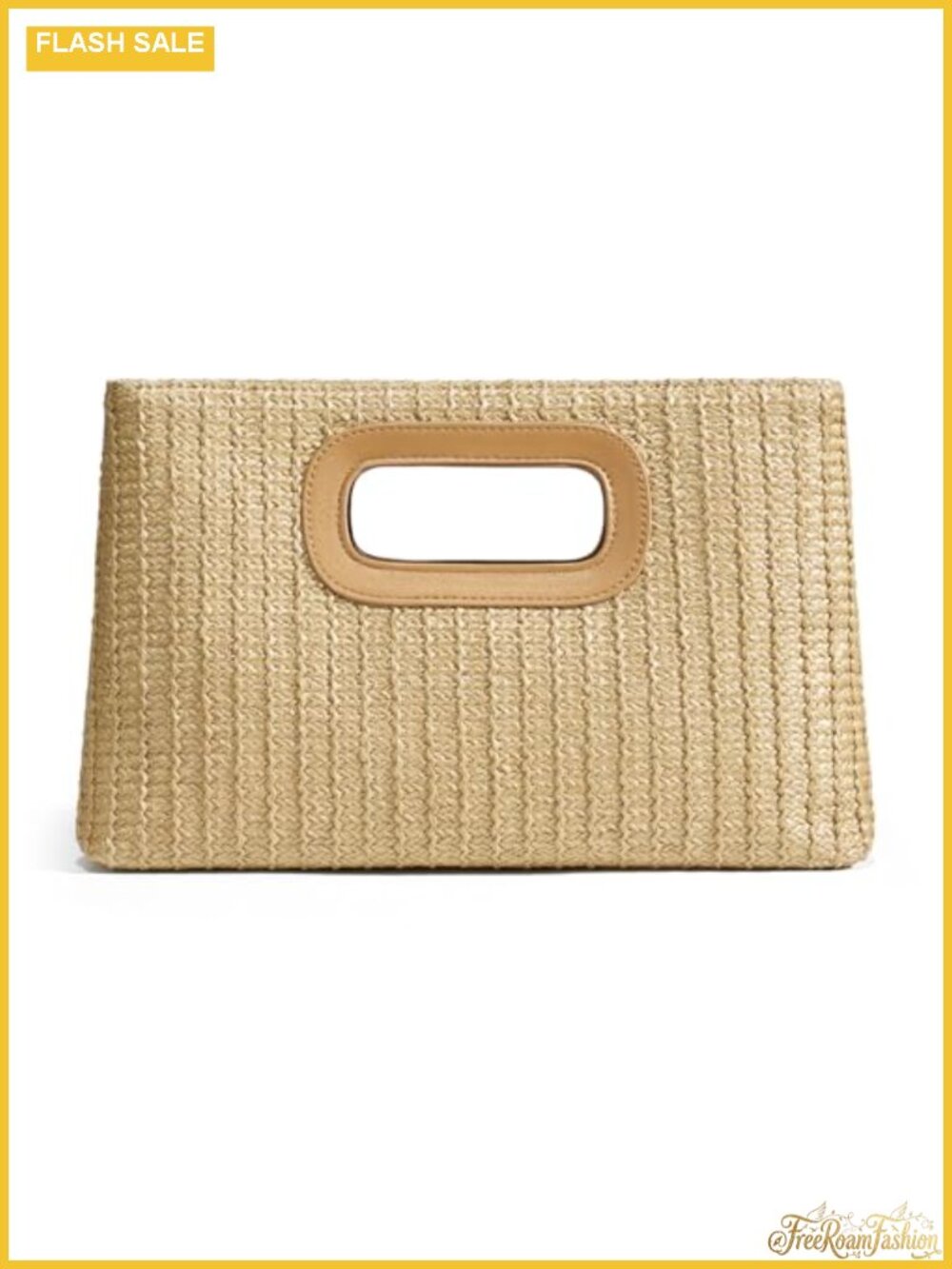 Boho Woven Straw Clutch Purse for Women Beach Summer Handbag